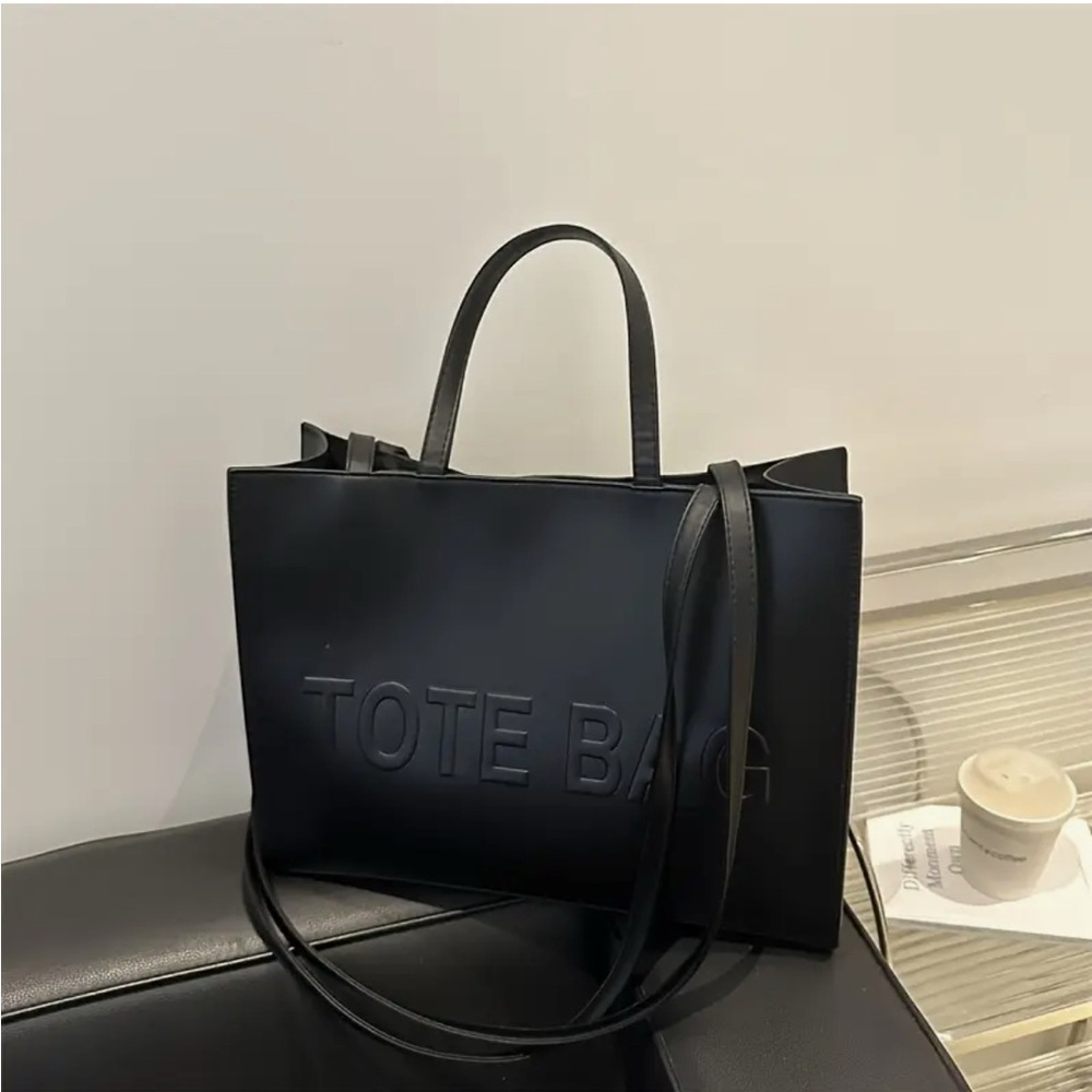 Unbranded Sleek Large Capacity Tote with “TOTE BAG" Logo - NIP - Picture 6 of 16